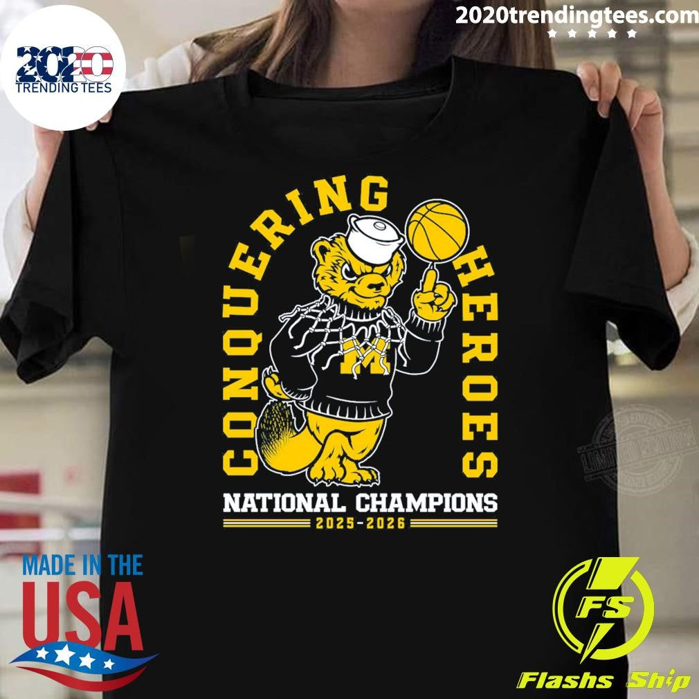 Conquering Heroes Basketball National Champions 2025-2026 Tee Shirt Unisex T-shirt, Sweatshirt, Hoodie, Long Sleeve Tee - T-Shirt, Sweatshirt, Hoodie