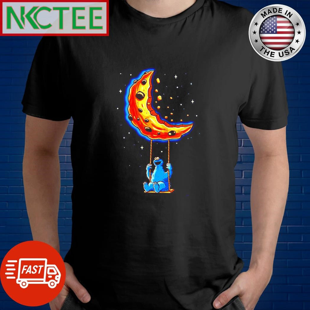 Cookie moon Blue monster sitting on a swing shirt Unisex T-shirt, Sweatshirt, Hoodie, Long Sleeve Tee - T-Shirt, Sweatshirt, Hoodie