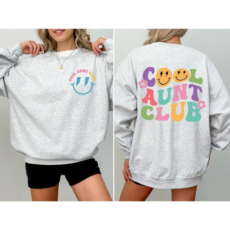 Cool Aunt Club Front Back Print Casual Comfort Womenswear Comfortable T-Shirts, Hoodie, Sweatshirt - T-Shirt, Sweatshirt, Hoodie