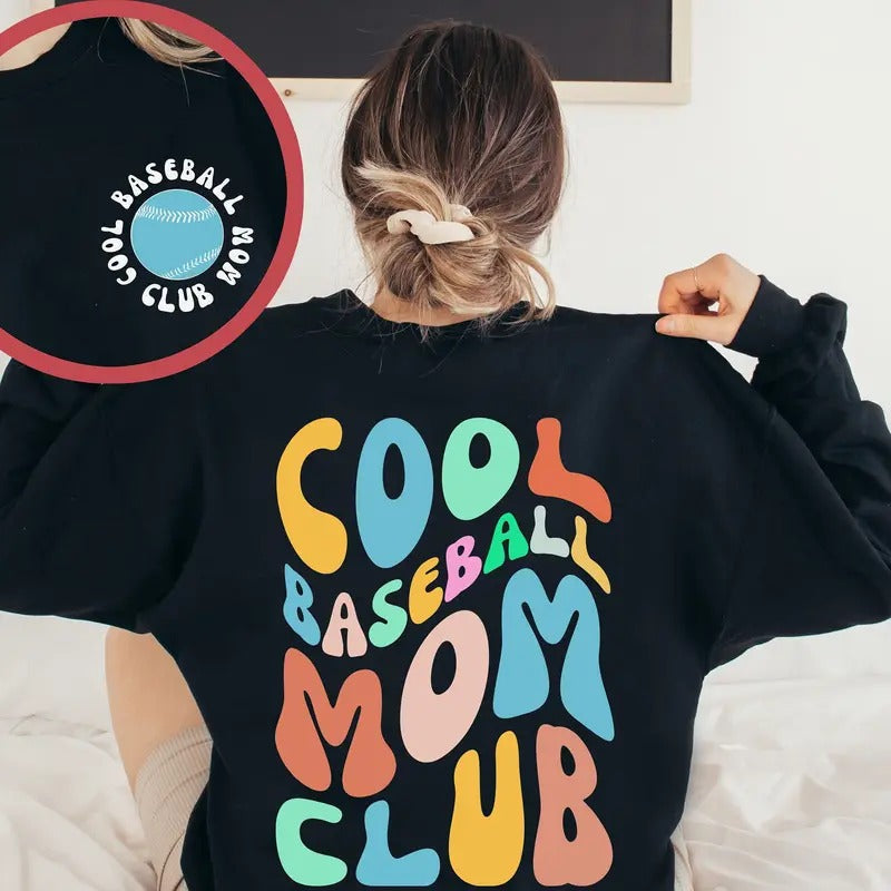 Cool Baseball Mom Club Retro Baseball Mom Shirts Baseball Mom Life Game Day Baseball Cute Baseball T-Shirts, Hoodie, Sweatshirt - T-Shirt, Sweatshirt, Hoodie