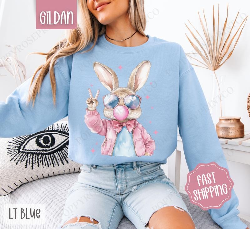 Cool Bunny Easter Bunny Her T-Shirts, Hoodie, Sweatshirt - T-Shirt, Sweatshirt, Hoodie