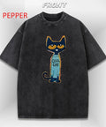 Cool Cat Print Vintage Cotton Y2K Fun Prints American Street Menswear Womenswear Top T-Shirts, Hoodie, Sweatshirt - T-Shirt, Sweatshirt, Hoodie