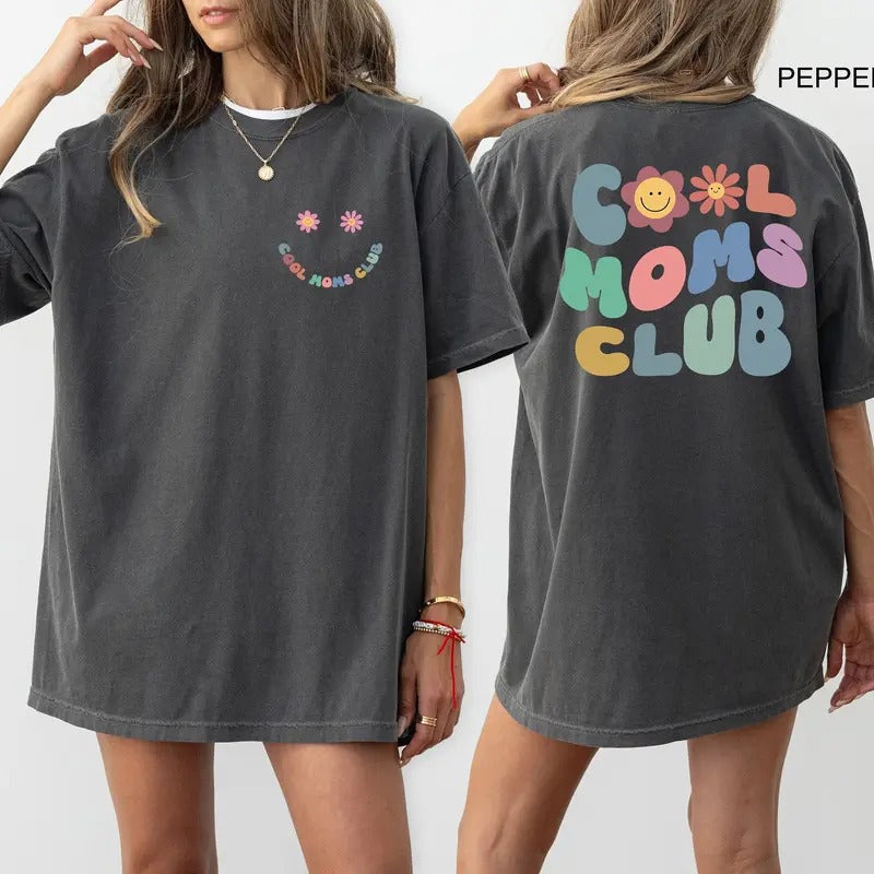 Cool Moms Club Shirt Cool Mom Funny Mom Best Mom Ever Mama Cotton Top T-Shirts, Hoodie, Sweatshirt - T-Shirt, Sweatshirt, Hoodie