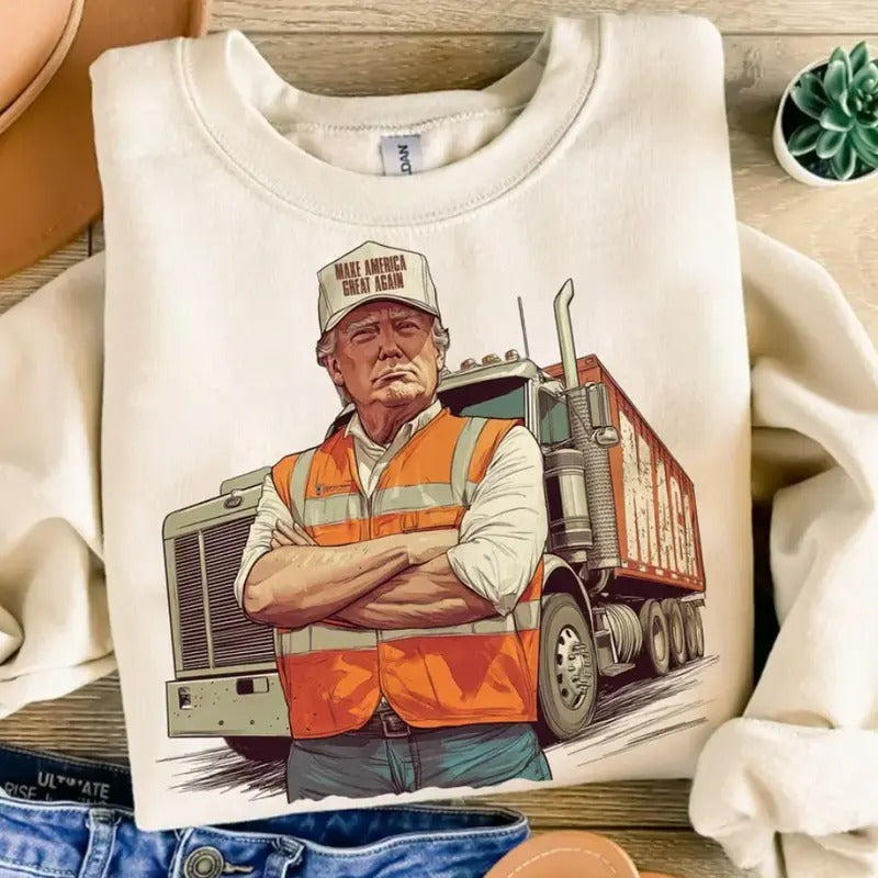Cool Trump Garbage Truck Shirt Funny Trump Garbage Humorous Trump Make America Great Again Womenswear Casual Comfortable T-Shirts, Hoodie, Sweatshirt - T-Shirt, Sweatshirt, Hoodie
