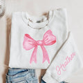 Coquette Pink Bow Personalized Chic Custom Her Daughter T-Shirts, Hoodie, Sweatshirt - T-Shirt, Sweatshirt, Hoodie