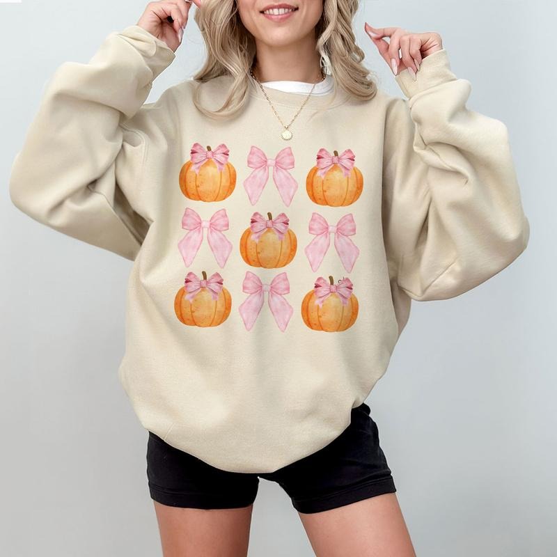 Coquette Bow Halloween Shirt Pink Bow Pumpkin Shirt Pumpkin Patch Thanksgiving Coquette Halloween Shirt Vintage Shirt Vintage Halloween Party Comfort Shirt Mama Thanksgiving Shirt Autumn Mama Top T-Shirts, Hoodie, Sweatshirt - T-Shirt, Sweatshirt, Hoodie