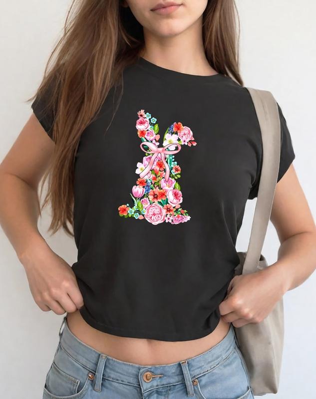 Coquette Bunny Easter Baby Floral Bunny Coquette Bow Baby Spring Flowers Bunny Easter Rabbit Flower Baby T-Shirts, Hoodie, Sweatshirt - T-Shirt, Sweatshirt, Hoodie