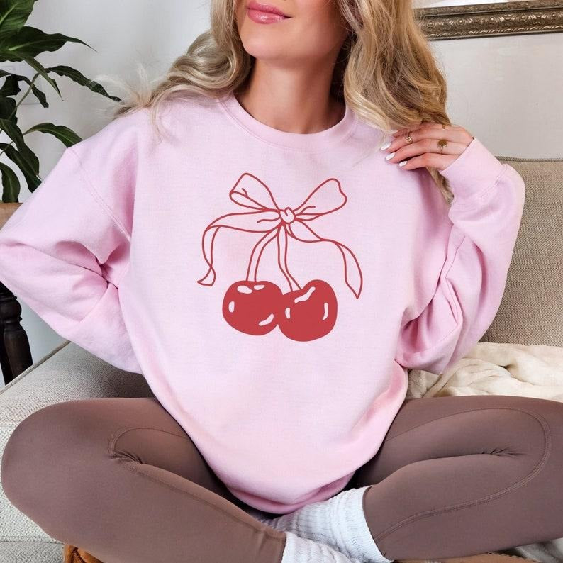 Coquette Cherries Bow Coquette Preppy Coquette Girl Coquette Coquette T-Shirts, Hoodie, Sweatshirt - T-Shirt, Sweatshirt, Hoodie