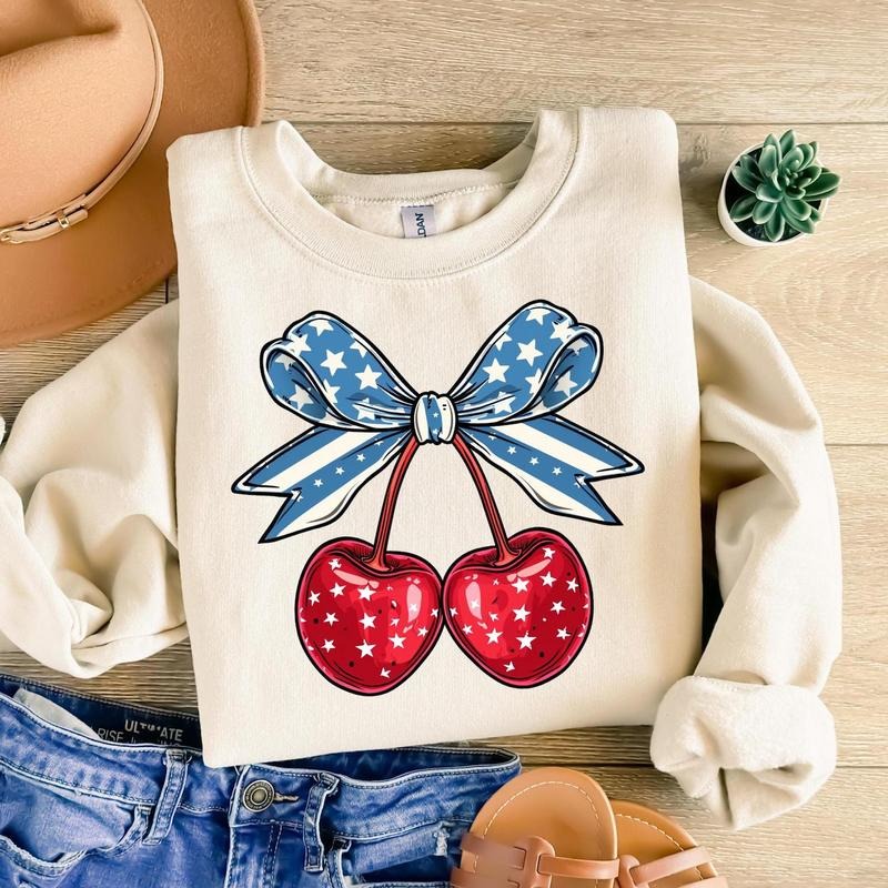 Coquette Cherry Bow USA Shirt Retro America Shirt 4th July 4th July Sublimation America Patriotic Digital Download America Png 4th July Png Coquette Bow USA Flag Cherry Sublimation T-Shirts, Hoodie, Sweatshirt - T-Shirt, Sweatshirt, Hoodie