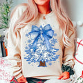 Coquette Chinoiserie Tree Coquette Blue Shirt Toile Blue Floral Bow Shirt Preppy T-Shirts, Hoodie, Sweatshirt - T-Shirt, Sweatshirt, Hoodie