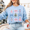Coquette Festive Soft Girl Pretty Pink Bows Santas Gingerbread Cotton Fabric Womenswear Fit T-Shirts, Hoodie, Sweatshirt - T-Shirt, Sweatshirt, Hoodie