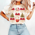 Coquette Coquette Bow Tree Retro Holidays Santa Hot Cocoa Candy Cane Xmas Tree Cake Girly Xmas T-Shirts, Hoodie, Sweatshirt - T-Shirt, Sweatshirt, Hoodie