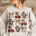 Coquette Cowgirl Season Highland Cow Bow Funny Retro Western Tree Festive Season Clothes Western List T-Shirts, Hoodie, Sweatshirt - T-Shirt, Sweatshirt, Hoodie