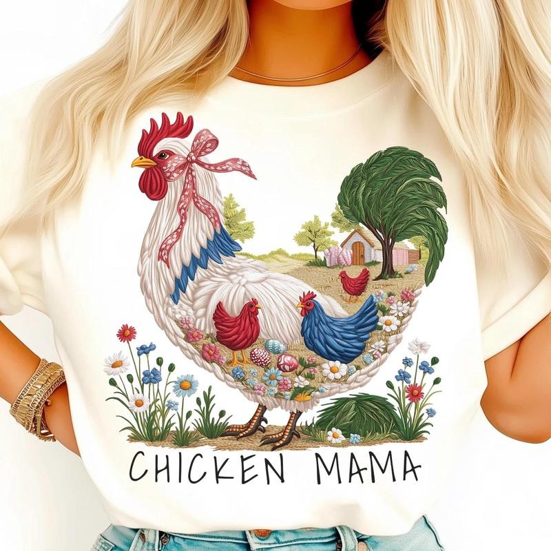 Coquette Farm Life Chicken Mama Shirt Mama Bow Shirt Country Mom Rooster Lover Shirt Spring Eggs T-Shirts, Hoodie, Sweatshirt - T-Shirt, Sweatshirt, Hoodie