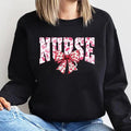 Coquette Heart Nurse Bow Retro Casual Nursing School Top Long Sleeve Comfortable Winter T-Shirts, Hoodie, Sweatshirt - T-Shirt, Sweatshirt, Hoodie