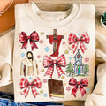 Coquette Jesus Baby Jesus True Story Nativity Scene Oh Holy Night Bible Verse T-Shirts, Hoodie, Sweatshirt - T-Shirt, Sweatshirt, Hoodie