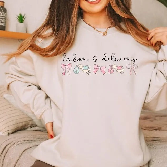 Coquette Labor Delivery Unit L D Nurse Mother Baby Nurse Grad Shirt Her Womenswear Tops T-Shirts, Hoodie, Sweatshirt - T-Shirt, Sweatshirt, Hoodie