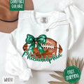 Coquette Philadelphia Football Bow Comfort Colors St Patrick'S Day Cute T-Shirts, Hoodie, Sweatshirt - T-Shirt, Sweatshirt, Hoodie