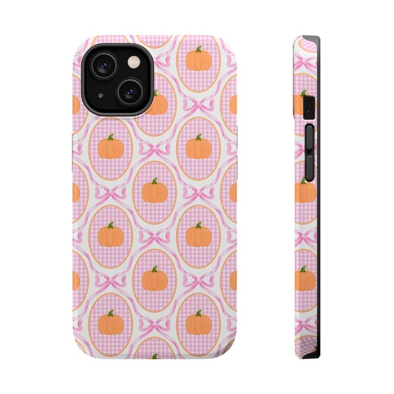 Coquette Pumpkin Phone Case Cute Fall Phone Cover Mag Safe Compatible Magnetic Tough Cases T-Shirts, Hoodie, Sweatshirt - T-Shirt, Sweatshirt, Hoodie