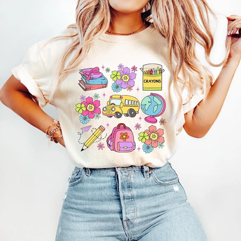 Coquette Teacher Shirt Back School Shirt Teacher Appreciation School Bus Books Shirt First Day School Retro Teacher Teacher Life T-Shirts, Hoodie, Sweatshirt - T-Shirt, Sweatshirt, Hoodie