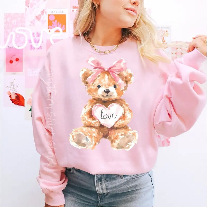 Coquette Teddy Bear ~ Light Pink T-Shirts, Hoodie, Sweatshirt - T-Shirt, Sweatshirt, Hoodie