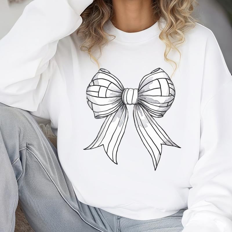 Coquette Volleyball Comfy Volleyball Bow Volleyball Mom T-Shirts, Hoodie, Sweatshirt - T-Shirt, Sweatshirt, Hoodie