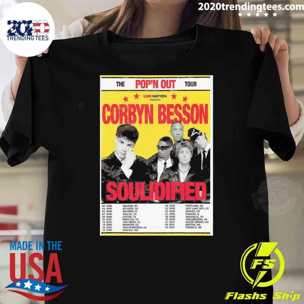 Corbyn Besson The Popn Out Tour 2026 Shirt Unisex T-shirt, Sweatshirt, Hoodie, Long Sleeve Tee - T-Shirt, Sweatshirt, Hoodie