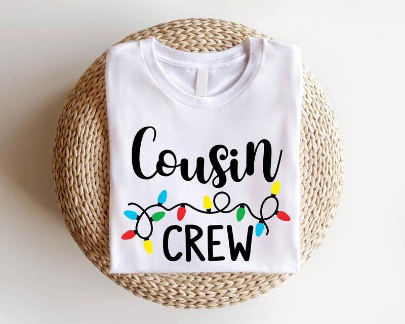 Cousin Crew Shirt Lights Family Matching Xmas Party Winter Gathering Cousin Squad Xmas T-Shirts, Hoodie, Sweatshirt - T-Shirt, Sweatshirt, Hoodie