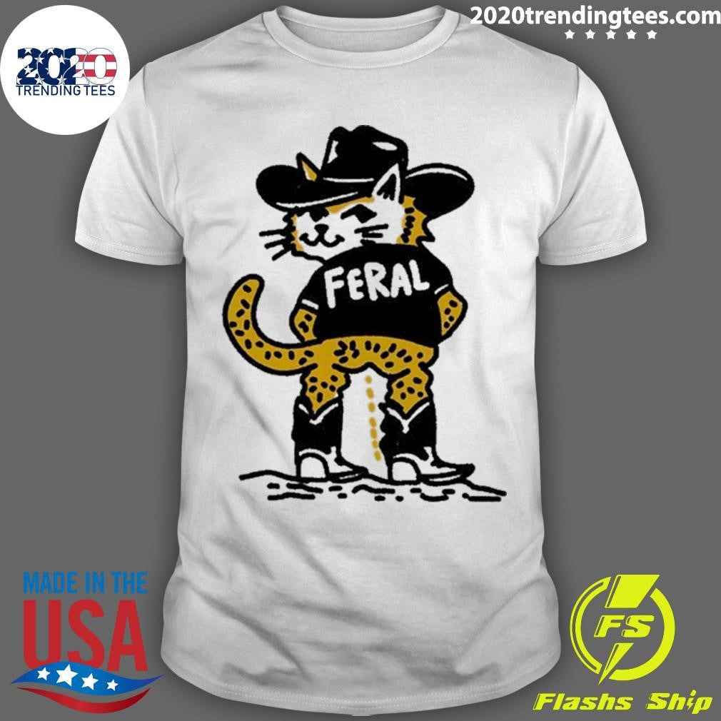 Cowboy Cat Feral Funny Shirt Unisex T-shirt, Sweatshirt, Hoodie, Long Sleeve Tee - T-Shirt, Sweatshirt, Hoodie
