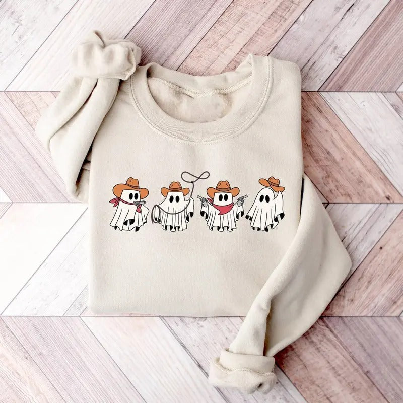 Cowboy Ghosts Shirt Halloween Cowgirl Ghosts Howdy Halloween Shirt Ghost Boo Western Spooky Season Party Shirt T-Shirts, Hoodie, Sweatshirt - T-Shirt, Sweatshirt, Hoodie