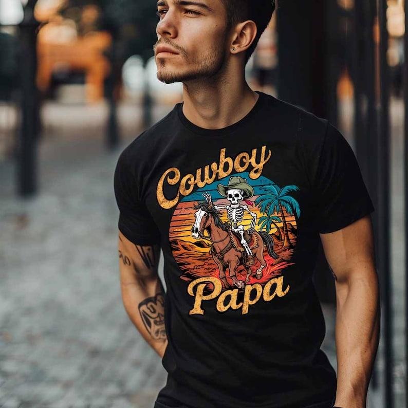 Cowboy Papa Western Papa Vintager Dad Funny Dad Dad Dad Best Dad T-Shirts, Hoodie, Sweatshirt - T-Shirt, Sweatshirt, Hoodie
