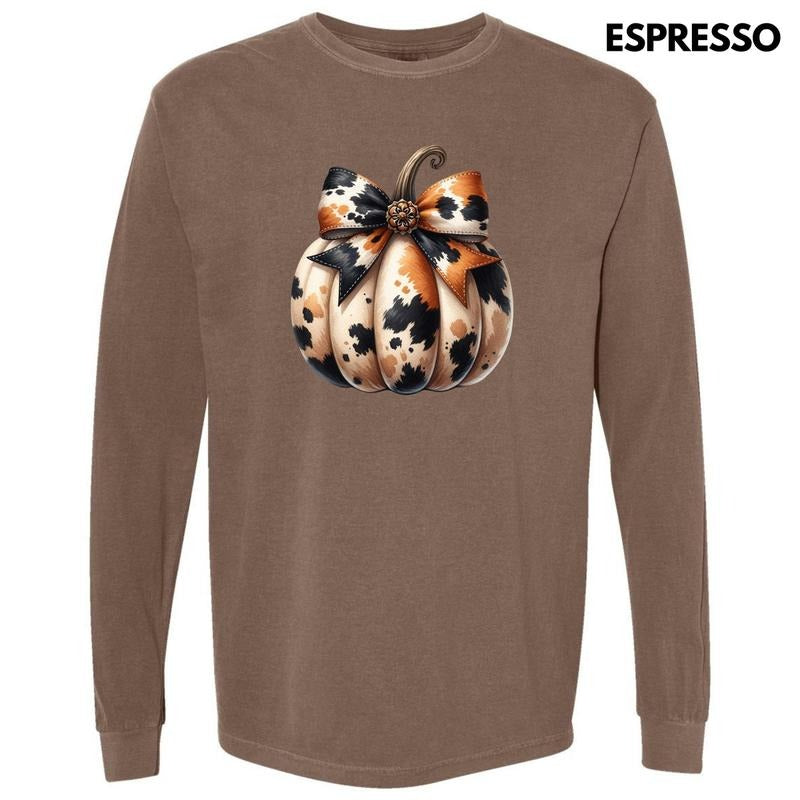 Cowhide Pumpkin Long Sleeve Comfort Colors 'NLB' T-Shirts, Hoodie, Sweatshirt - T-Shirt, Sweatshirt, Hoodie