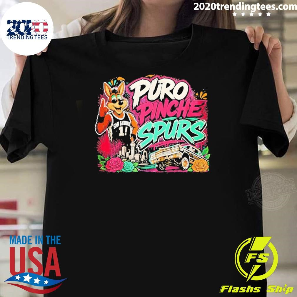 Coyote Puro Pinche Spurs San Antonio Spurs Basketball Nba 2026 Shirt Unisex T-shirt, Sweatshirt, Hoodie, Long Sleeve Tee - T-Shirt, Sweatshirt, Hoodie