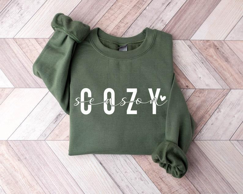 Cozy Season Merry Bright Shirt Winter Shirt Xmas ; Cotton Polyester T-Shirts, Hoodie, Sweatshirt - T-Shirt, Sweatshirt, Hoodie
