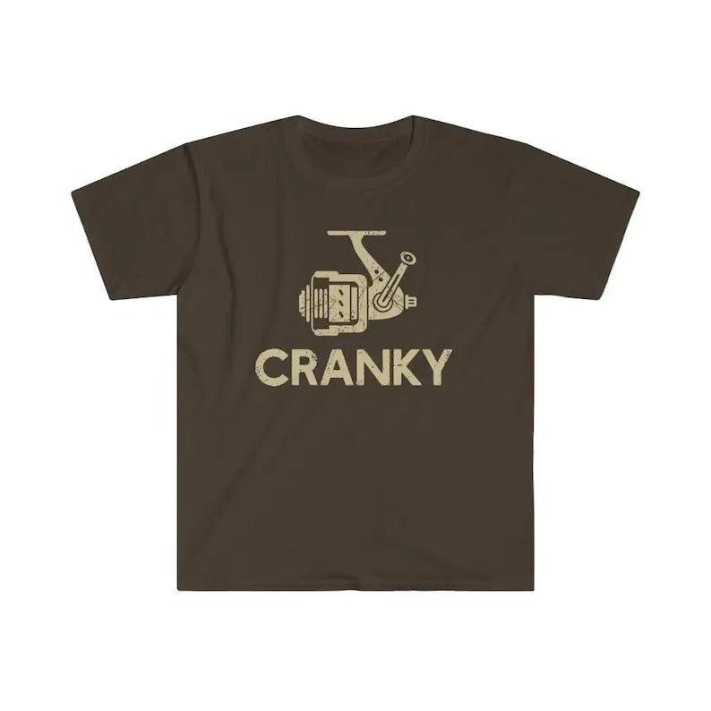 Cranky Funny Fishing Shirt Fishing Reel Fisherman Fisher Man Fishing Dad Fish Lover Heavy Cotton T-Shirts, Hoodie, Sweatshirt - T-Shirt, Sweatshirt, Hoodie