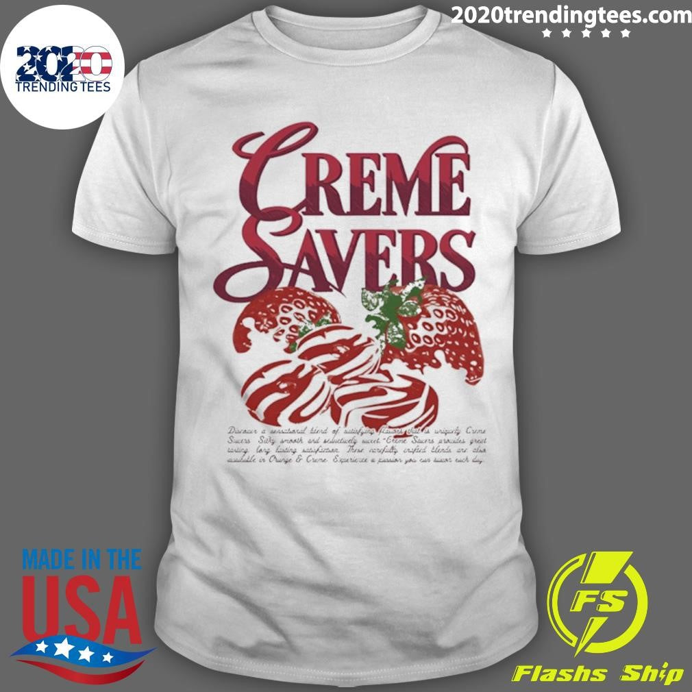 Creme Savers Strawberry Art Shirt Unisex T-shirt, Sweatshirt, Hoodie, Long Sleeve Tee - T-Shirt, Sweatshirt, Hoodie