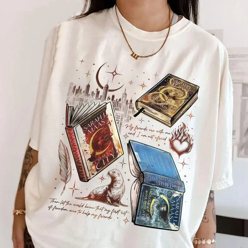 Crescent City Fans Lunathion Light Up Shirts SJM Inspired Book Lover Booktok Shirt Cotton Casual Basic T-Shirts, Hoodie, Sweatshirt - T-Shirt, Sweatshirt, Hoodie