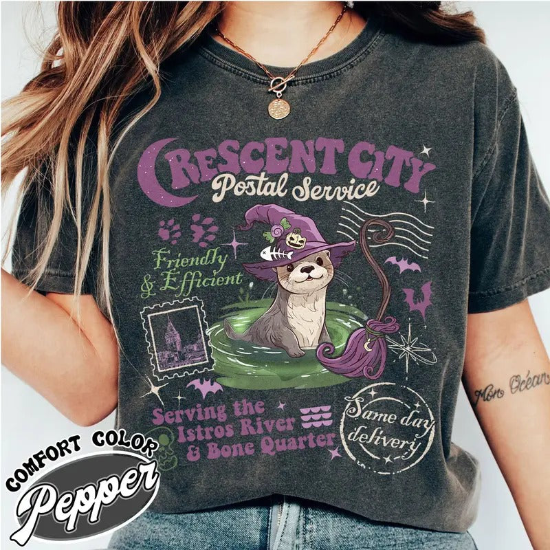 Crescent City Postal Service Comfort Color Shirt Halloween Book Shirt Read More Books Halloween Shirt Crescent City SJM T-Shirts, Hoodie, Sweatshirt - T-Shirt, Sweatshirt, Hoodie
