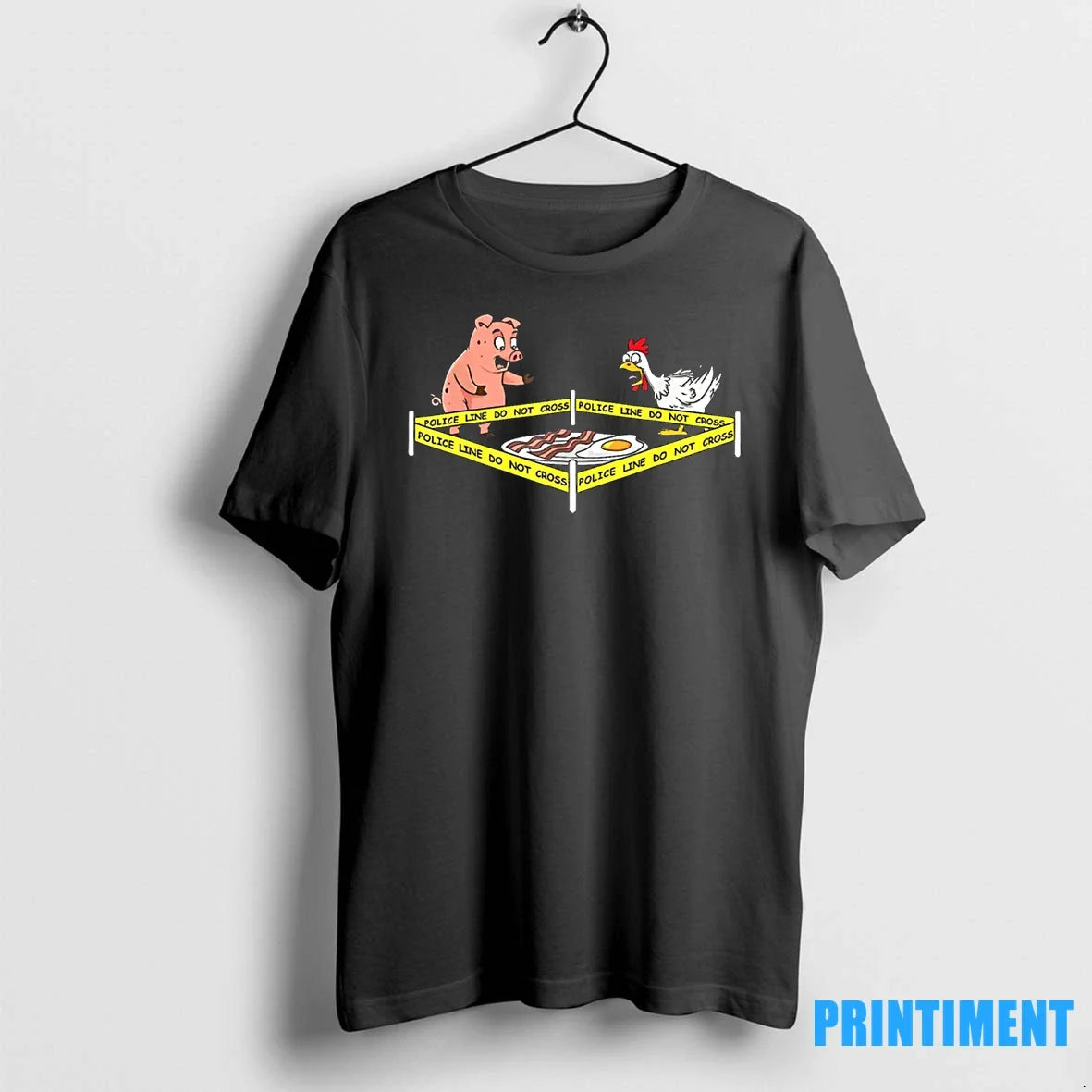 Crime Scene Bacon Egg Pig Chicken Food Thanksgiving Tshirts Sweater Unisex T-shirt, Sweatshirt, Hoodie, Long Sleeve Tee - T-Shirt, Sweatshirt, Hoodie