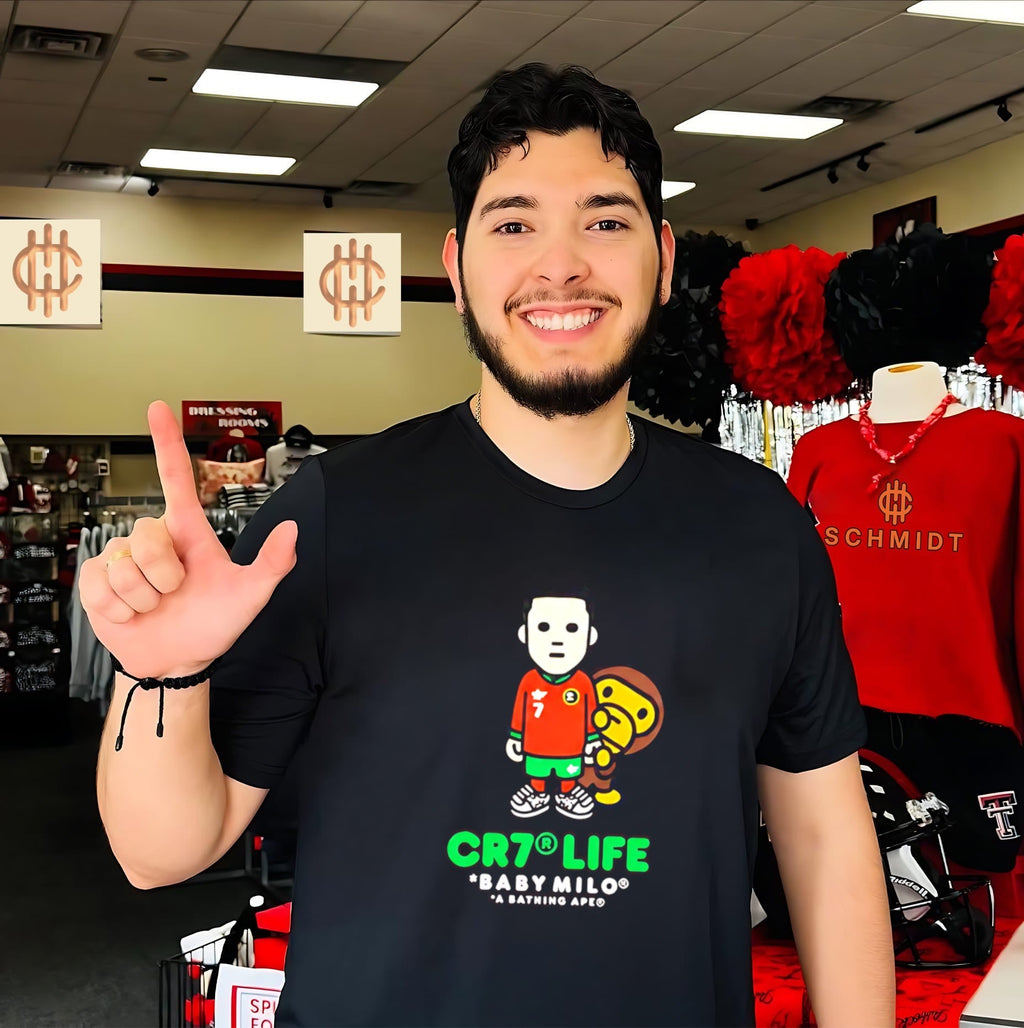 Cristiano Ronaldo X BAPE CR7 Life Baby Milo A Bathing Ape Shirt Unisex T-shirt, Sweatshirt, Hoodie, Long Sleeve Tee - T-Shirt, Sweatshirt, Hoodie