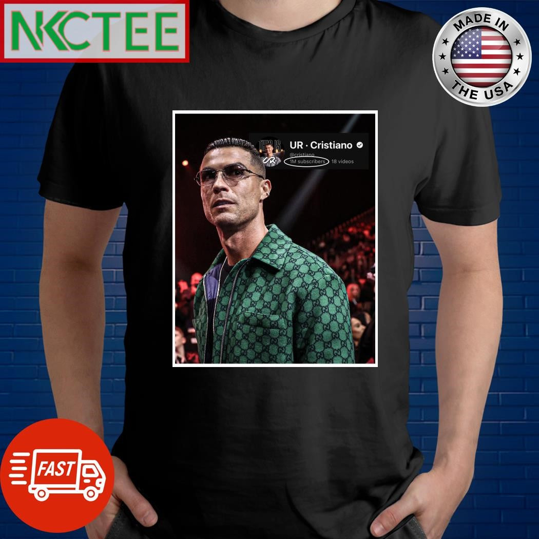 Cristiano Ronaldo has broken the world record for becoming the fastest YouTube channel to hit 1 million subscribers (90 minutes) shirt - T-Shirt, Sweatshirt, Hoodie