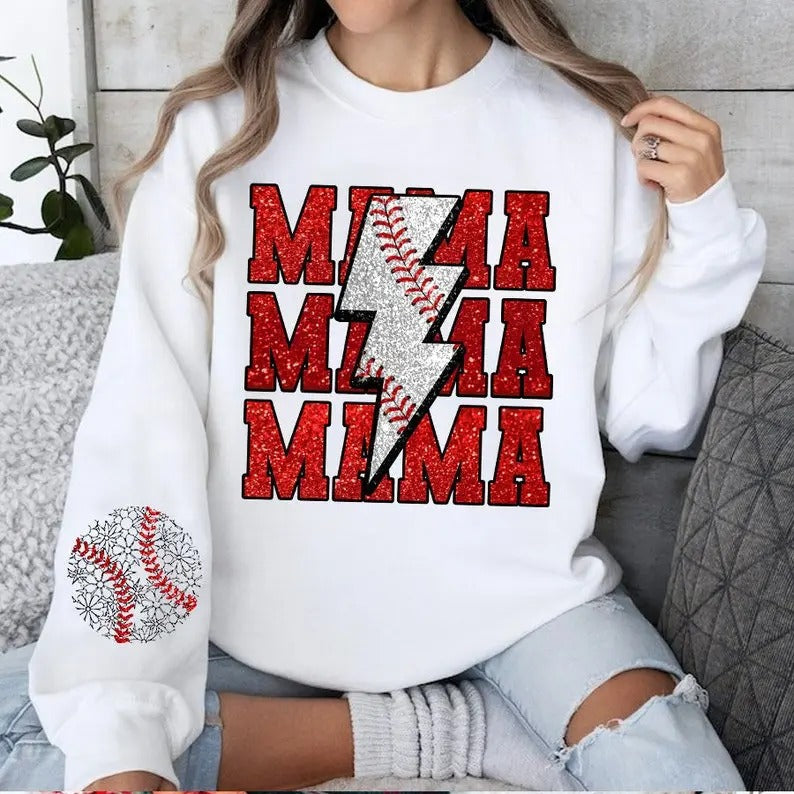 Custom Baseball Mama Shirt Baseball Mom Shirt Game Day Shirt T-Shirts, Hoodie, Sweatshirt - T-Shirt, Sweatshirt, Hoodie