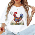Custom Chicken Watercolor Whimsical Rooster Funny Bird Party 1 Cotton Womenswear T-Shirts, Hoodie, Sweatshirt - T-Shirt, Sweatshirt, Hoodie