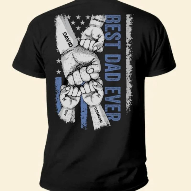 Custom Fist Bump Shirt Custom Dad Shirt Names Fist Bump Dad Shirt Dad Custom Names Dad Shirt T-Shirts, Hoodie, Sweatshirt - T-Shirt, Sweatshirt, Hoodie