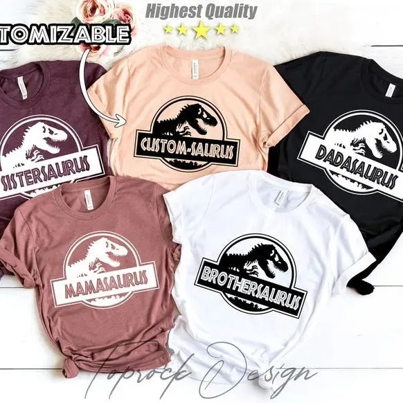 Custom Matching Family Saurus Dinosaur Daddysaurus Mamasaurus Saurus Shirt Custom Dinosaur Dinosaur T-Shirts, Hoodie, Sweatshirt - T-Shirt, Sweatshirt, Hoodie