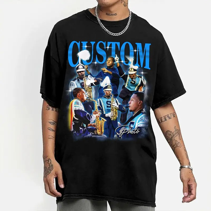 Custom Photos Shirt Vintage 90s Custom Bootleg Rap Casual Custom Your Own T-Shirts, Hoodie, Sweatshirt - T-Shirt, Sweatshirt, Hoodie