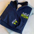 Custom Softball Mom Kid Name Sleeve Personalized Softball Mama Shirt Game Day Softball Season Zip Up Baseball Mom T-Shirts, Hoodie, Sweatshirt - T-Shirt, Sweatshirt, Hoodie
