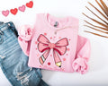 Custom Teacher Coquette Bow Custom Teacher Name Shirt Teacher Appreciation Cute Teacher Valentines Shirt Back School T-Shirts, Hoodie, Sweatshirt - T-Shirt, Sweatshirt, Hoodie