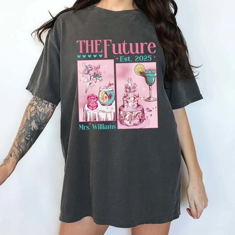 Custom Future Mrs Comfort Colors Shirt Personalized Engagement Shirt Bride Be Custom Bride Engaged Her T-Shirts, Hoodie, Sweatshirt - T-Shirt, Sweatshirt, Hoodie