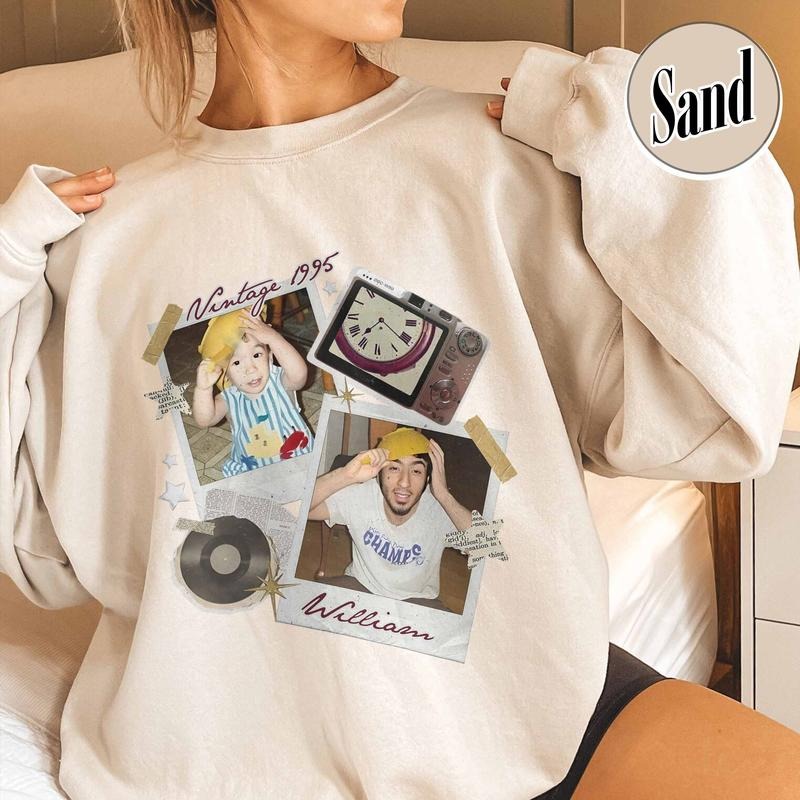 Custom Vintage Photo Year Custom Name Picture Personalized 30th 30th 40th Party Vintage1995 T-Shirts, Hoodie, Sweatshirt - T-Shirt, Sweatshirt, Hoodie